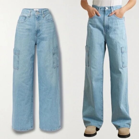 FRAME High Rise Baggy Pocket Jean in Genoa Size 27 - Picture 1 of 7